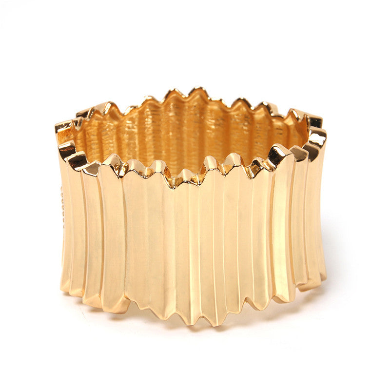 Venta al por mayor Pulsera De Aleación Ancha Irregular